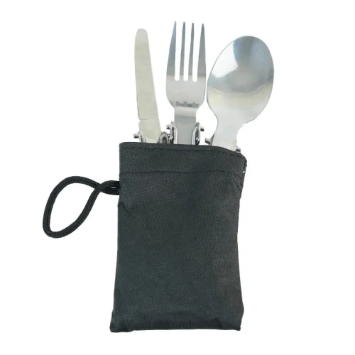 ست قاشق چنگال و چاقو کوهنوردی مدل کشویی برند D0 3