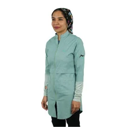 مانتو اسپرت فینگردار تن ریسا مدل 2452 سبزآبی