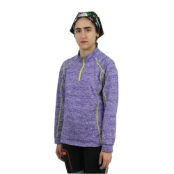 بلوز نیم زیپ میکرو Outdoor مدل 1703 بنفش