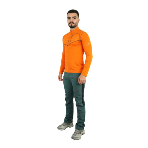 شلوار ترکینگ تن ریسا مدل 1421 سبزآبی مات 6