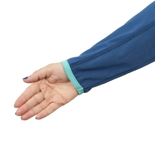 تونیک نیم زیپ تن ریسا مدل 3731 آبی تیره 5