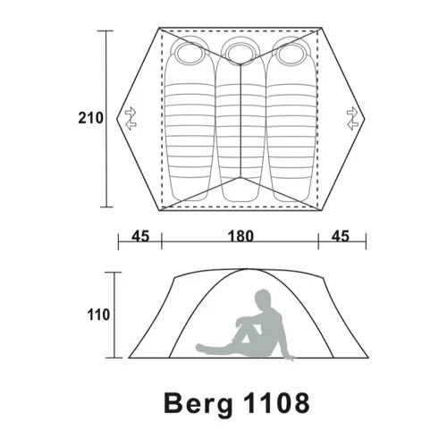 چادر سه نفره برگ مدل 1108