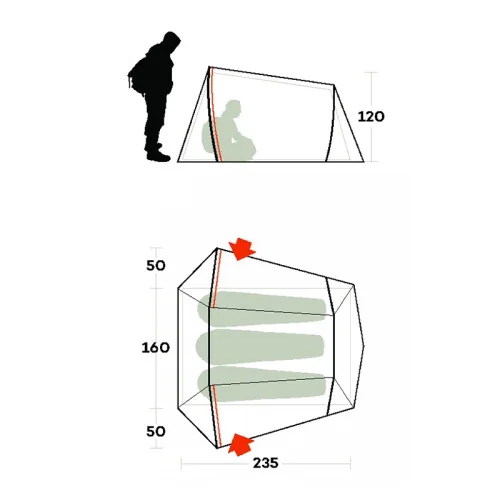 چادر Ferrino مدل لایتنت 3 پرو طوسی